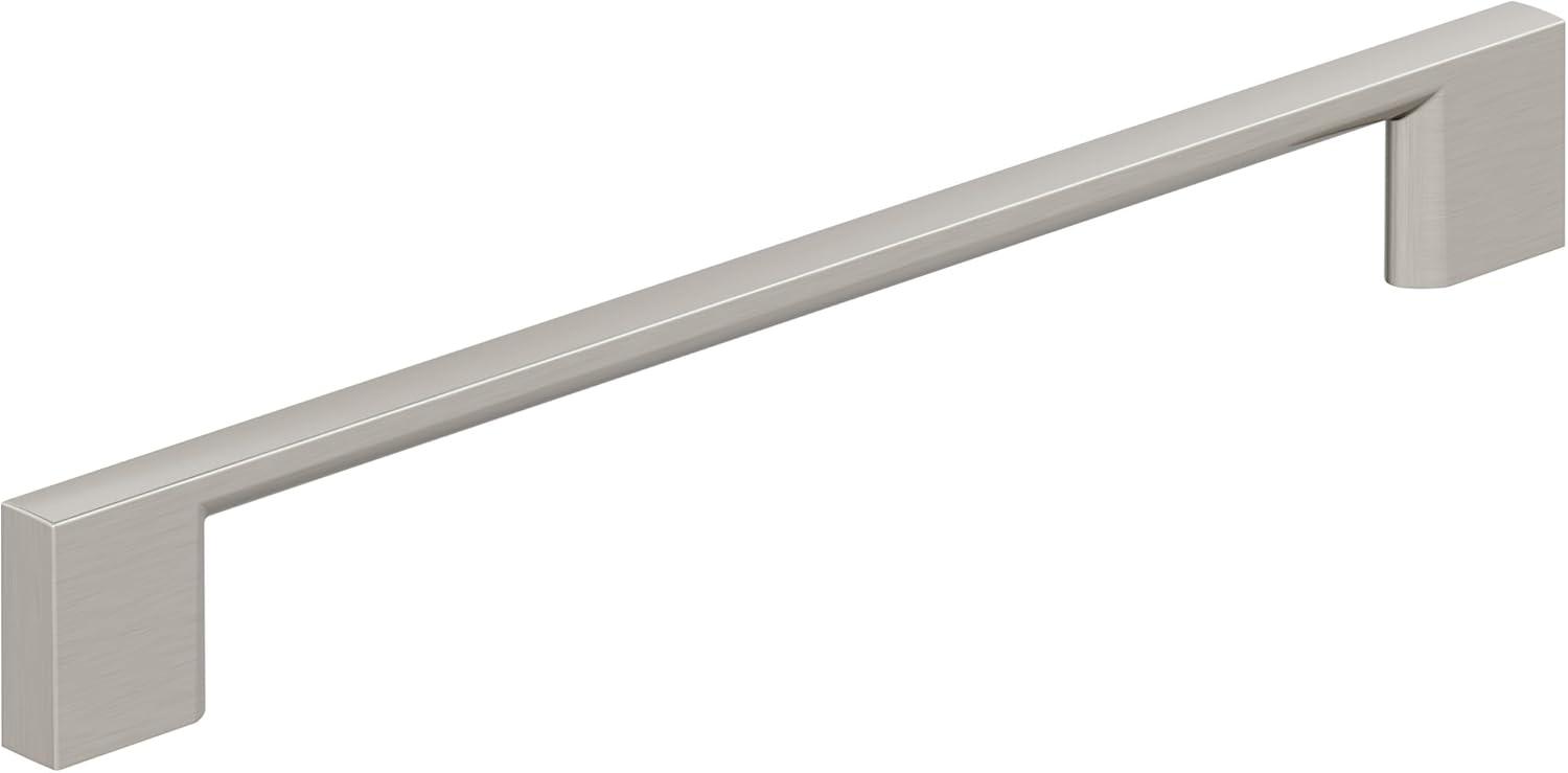 8.63" Brushed Nickel Modern Cabinet Pull with Mounting Hardware