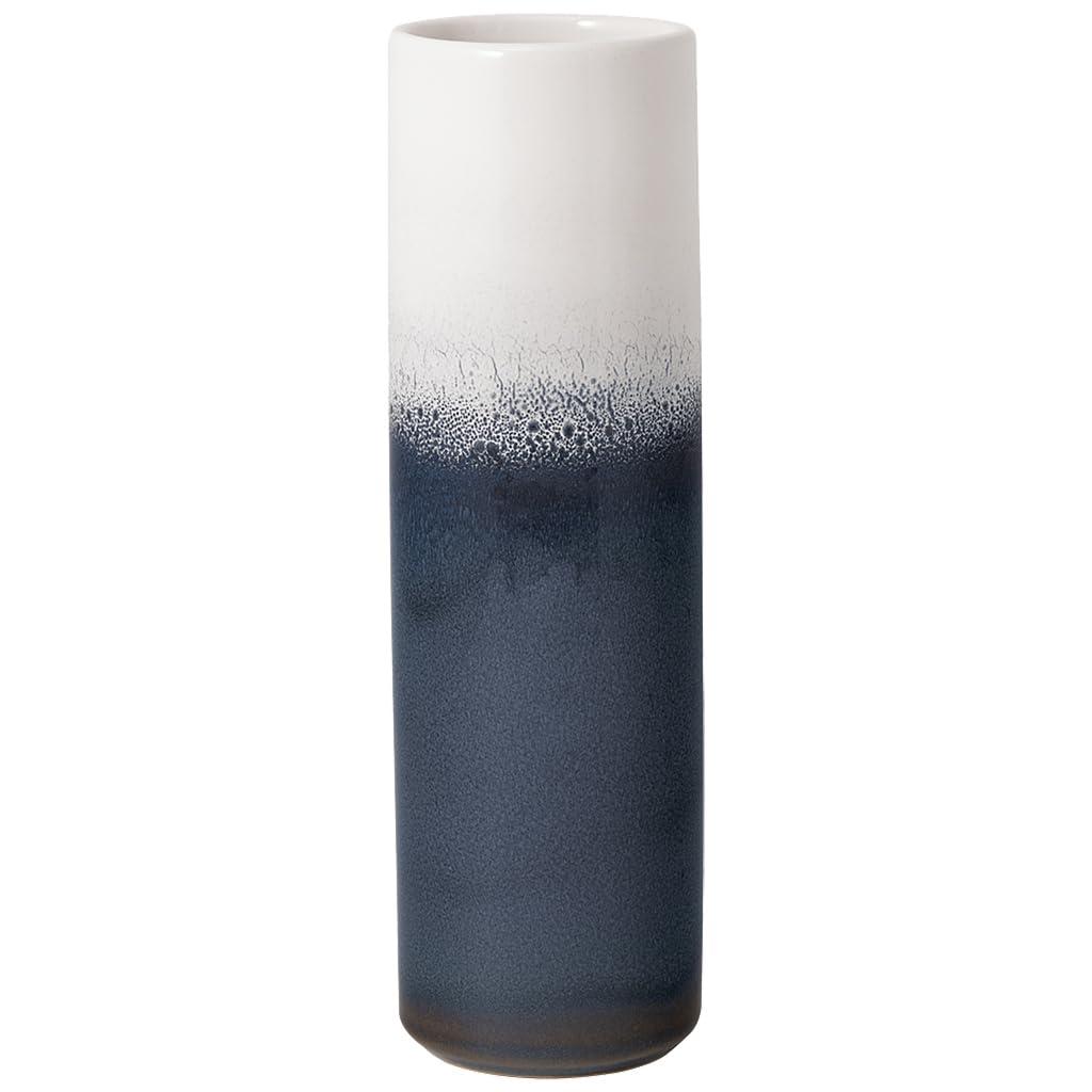 Tall Blue and White Ceramic Table Vase
