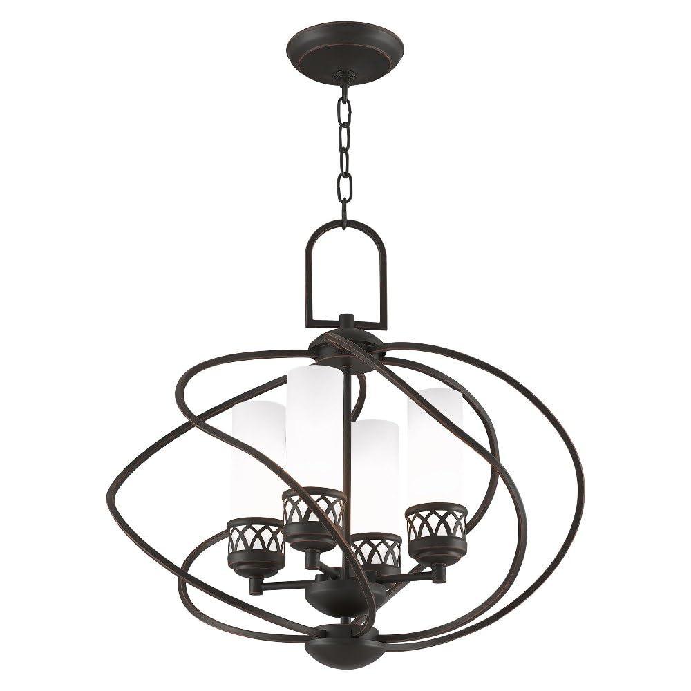 Livex Lighting Westfield 4 - Light Chandelier in Brushed Nickel