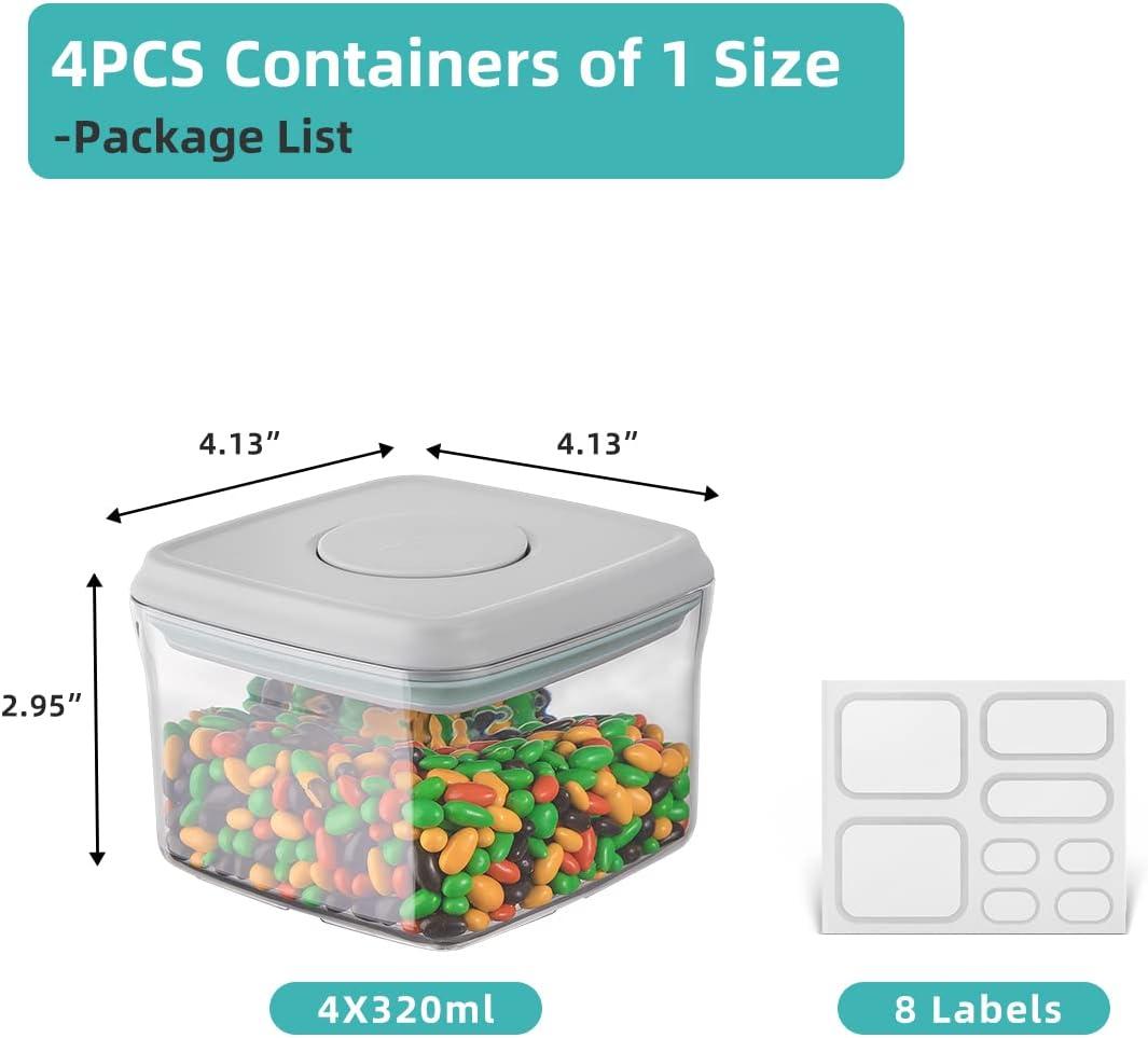 Clear BPA-Free Rectangular Airtight Food Container Set