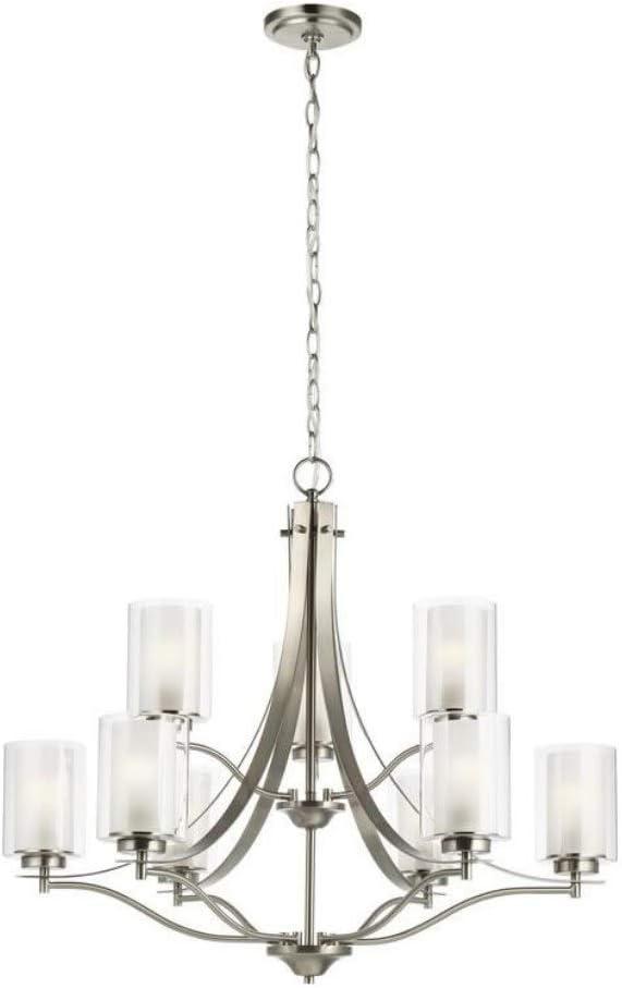 Elmwood Park Brushed Nickel 9-Light Empire Chandelier