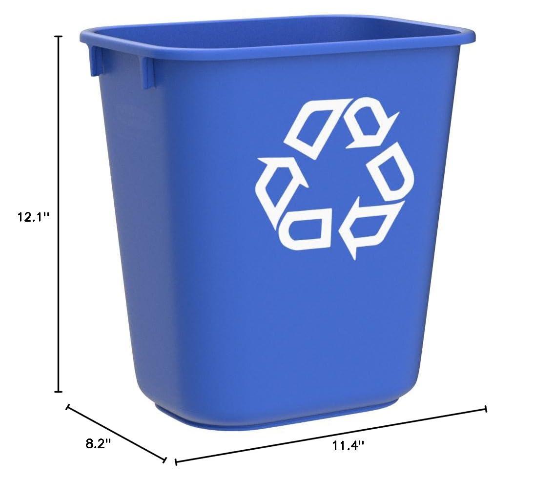 Rubbermaid Commercial Products Rubbermaid® Commercial Deskside Recycling Containe Plastic Open Recycling Bin