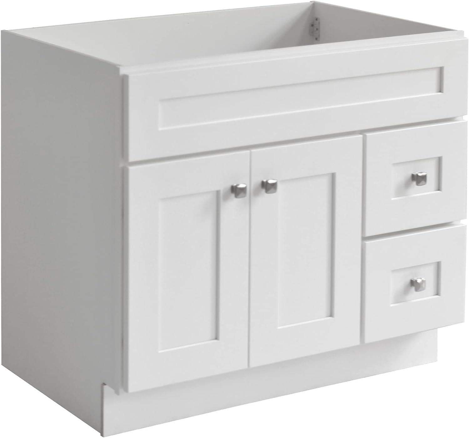 Design House Brookings 36 Inch Bathroom Vanity, Ready to Assemble, Solid Wood, Sherwin Williams – Design House, 587097