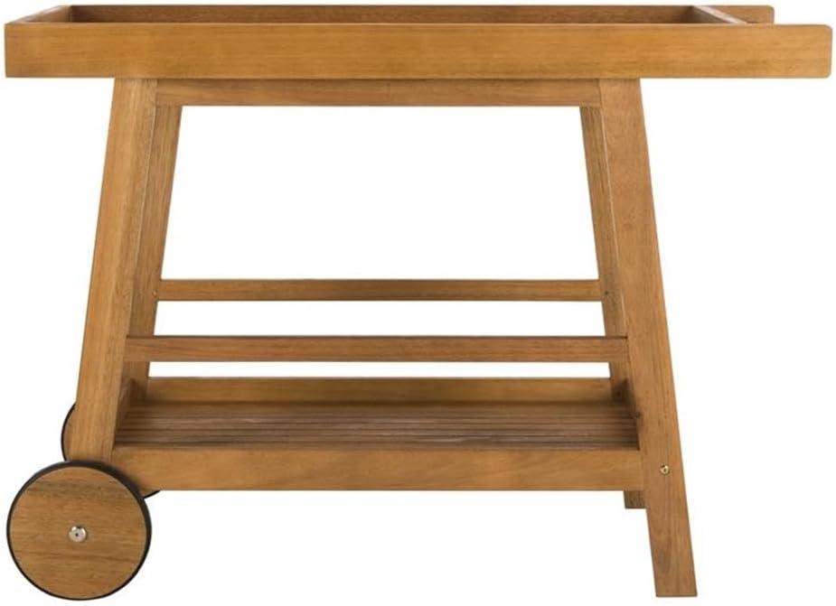 Renzo Indoor/Outdoor Serving Cart PAT7032 - Natural - Safavieh
