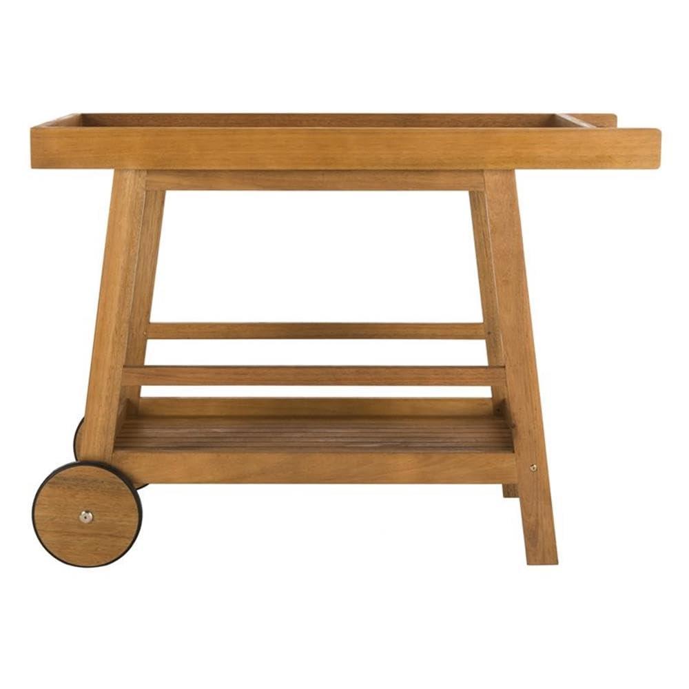 Renzo Indoor/Outdoor Serving Cart PAT7032 - Natural - Safavieh