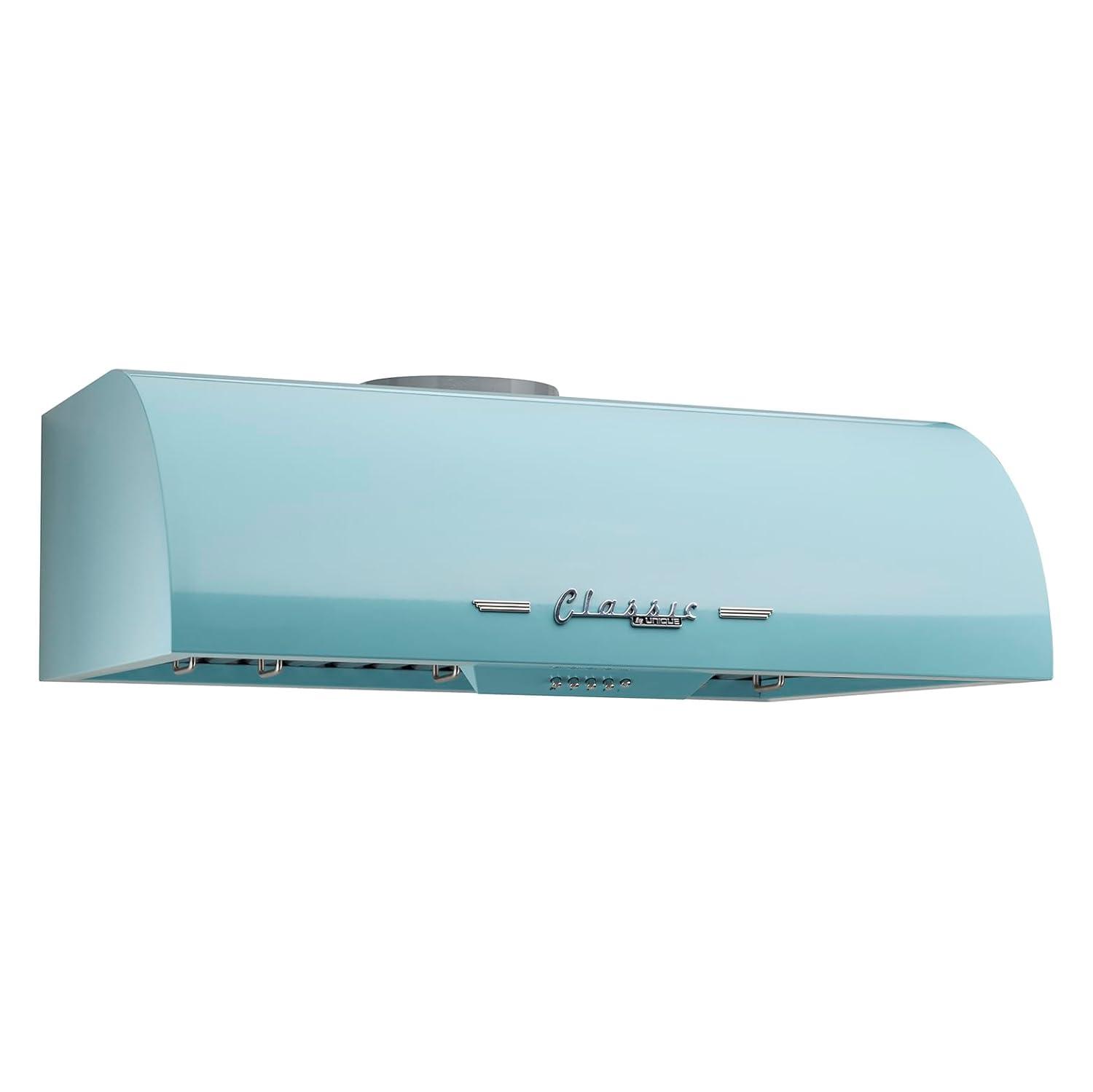 Classic Retro 30" 700 CFM Ducted Under Cabinet Range Hood with Stainless Steel Baffles and Light