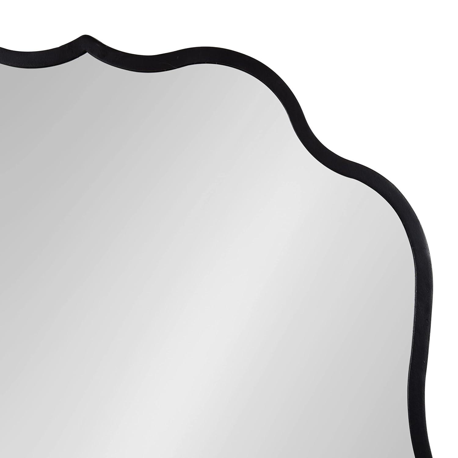 24" x 30" Higby Framed Wall Mirror Black - Kate & Laurel All Things Decor: Modern Style, No Assembly, Includes Mount Hardware