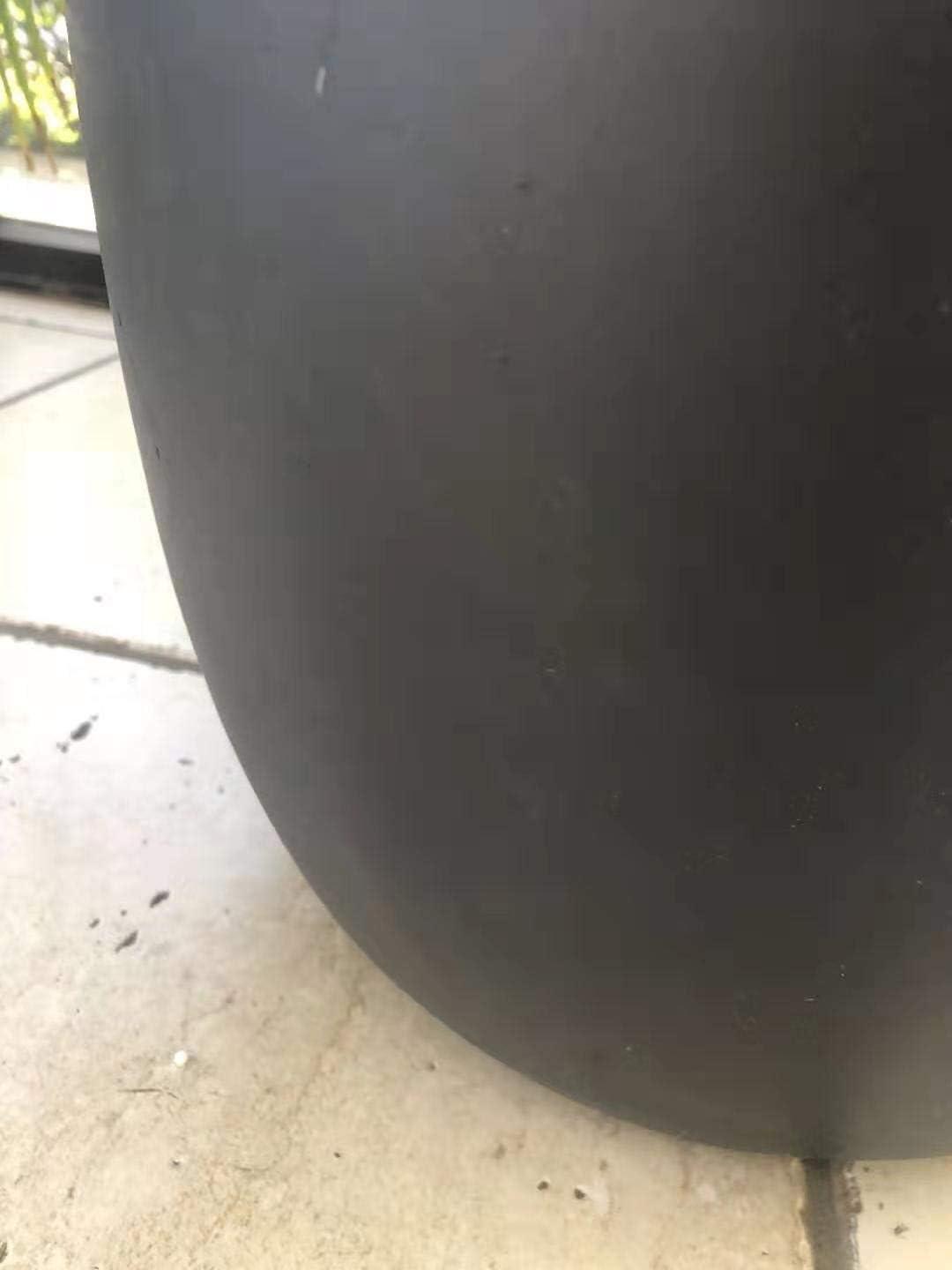 Rosemead Home & Garden, Inc. 17" Wide Kante Modern Concrete/Fiberglass Indoor Outdoor Planter Pot Charcoal Gray: Weather-Resistant