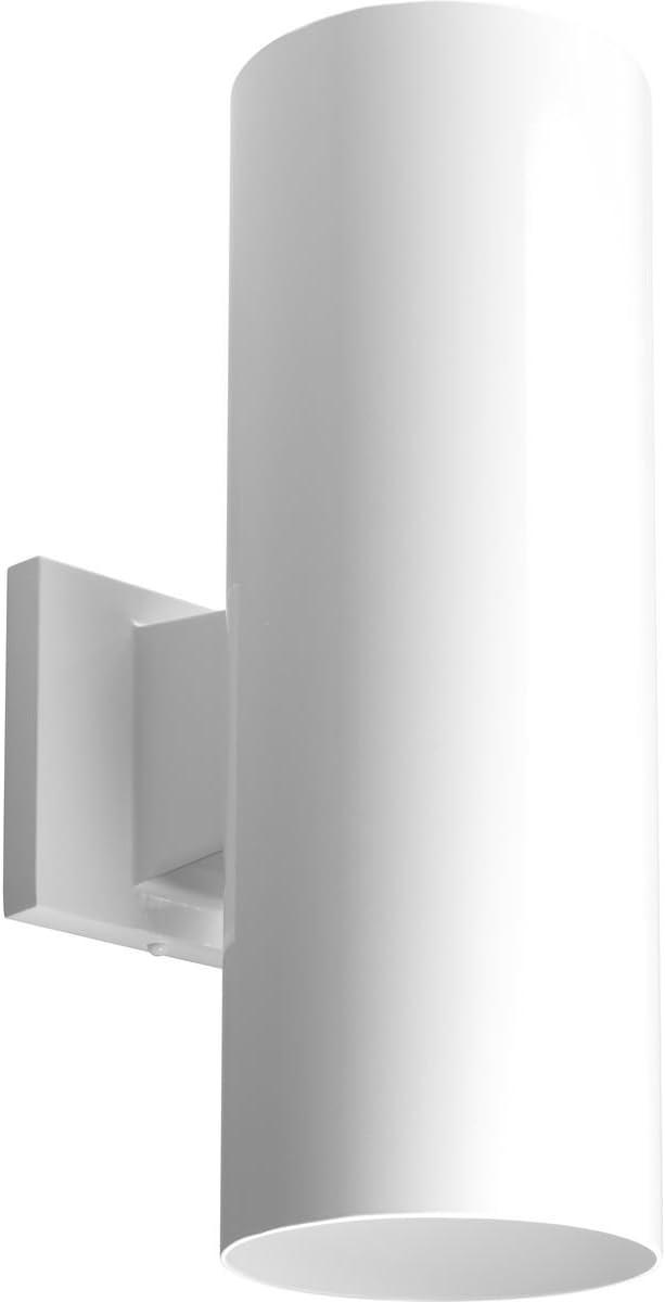 White Aluminum Dimmable Cylinder Outdoor Wall Light