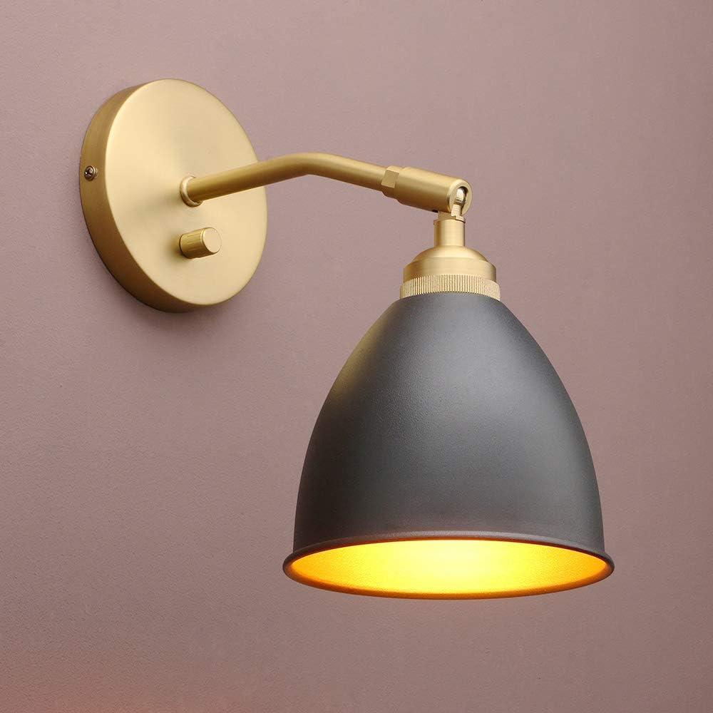 Black and Gold Metal Dimmable Wall Sconce Set