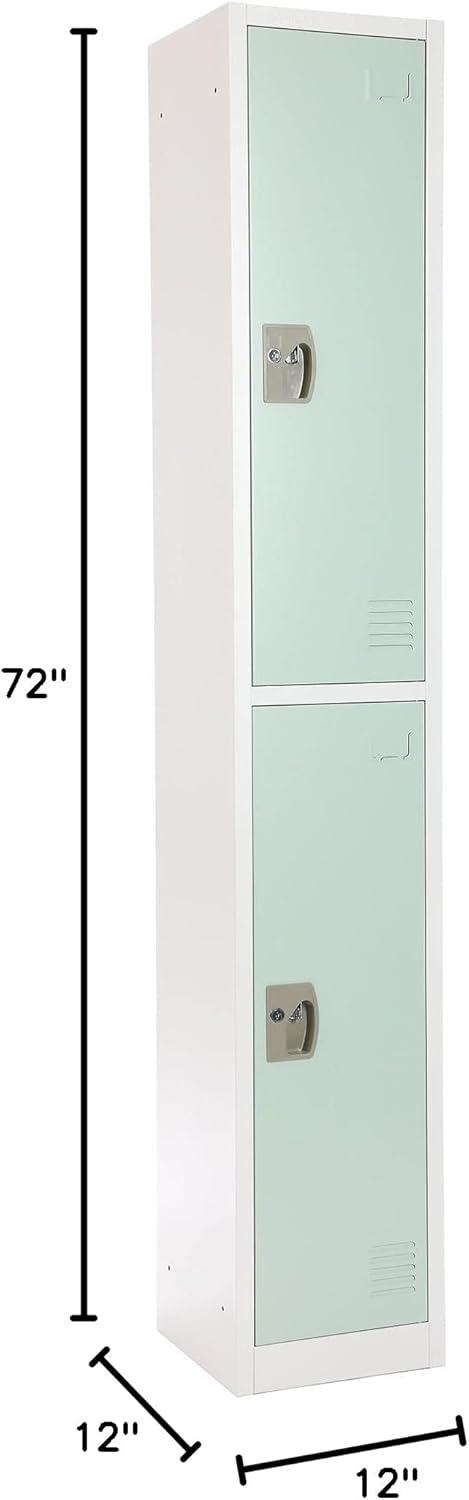 AdirOffice 12'' Wide Steel 2-Tier School and Gym Locker