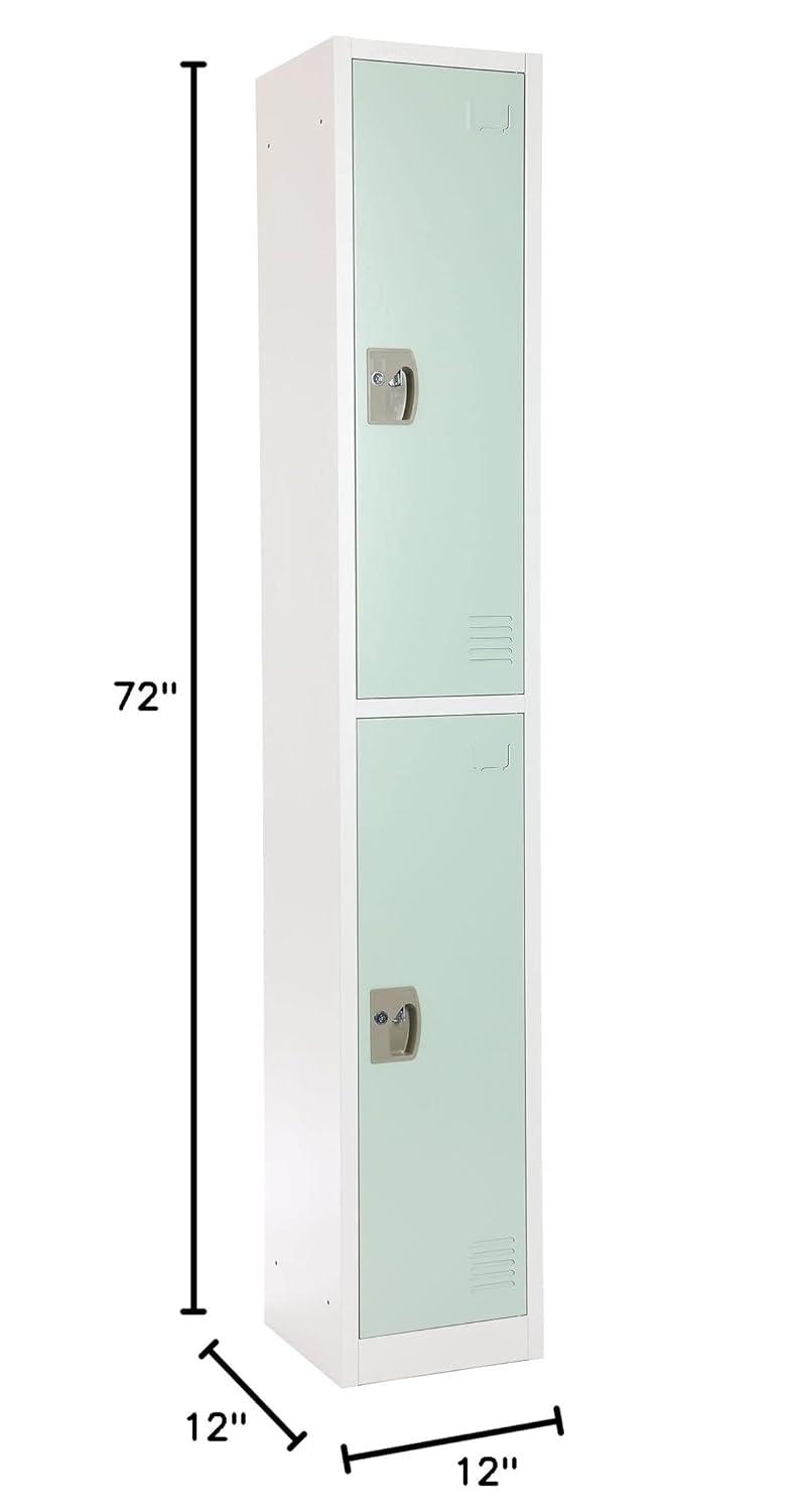 AdirOffice 12'' Wide Steel 2-Tier School and Gym Locker