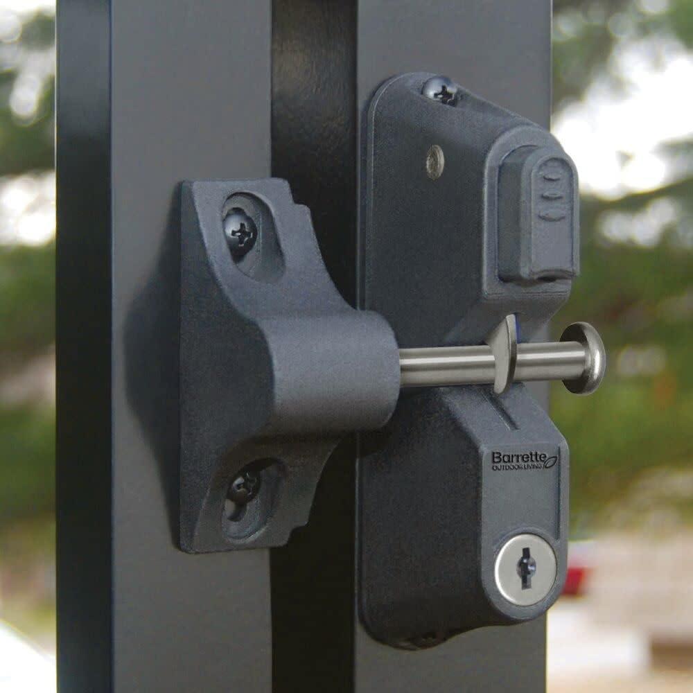 Barrette Outdoor Living Barrette Outdoor Living Black Aluminum Gate Latch for Posts
