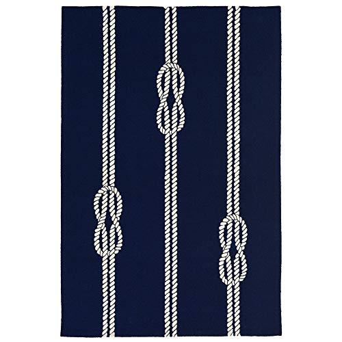 Liora Manne Capri Ropes Indoor/Outdoor Rug Navy 5' x 7'6"