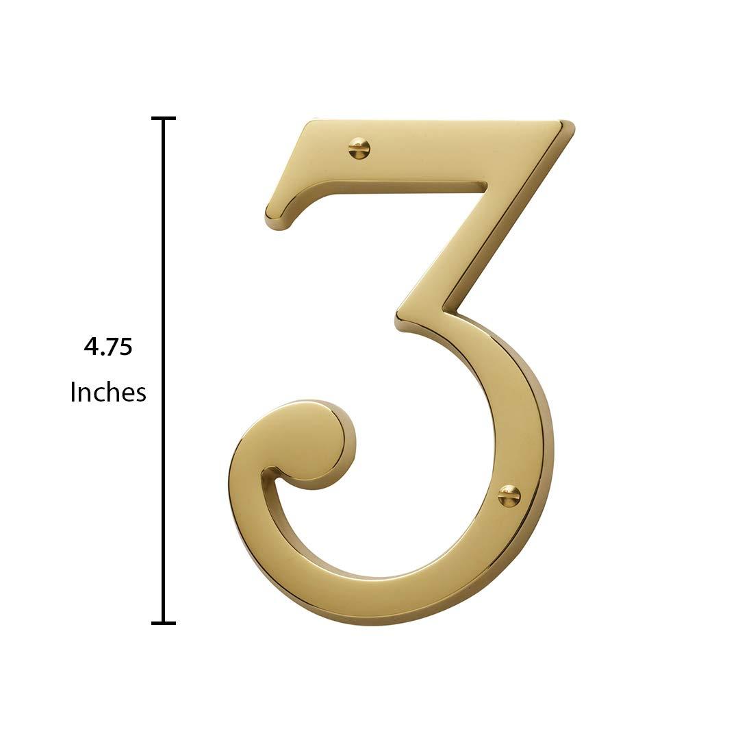 4.75" H Brass House Number