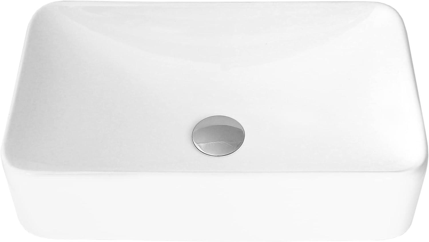 STYLISH Lavish 19"L White Rectangular Vessel Sink