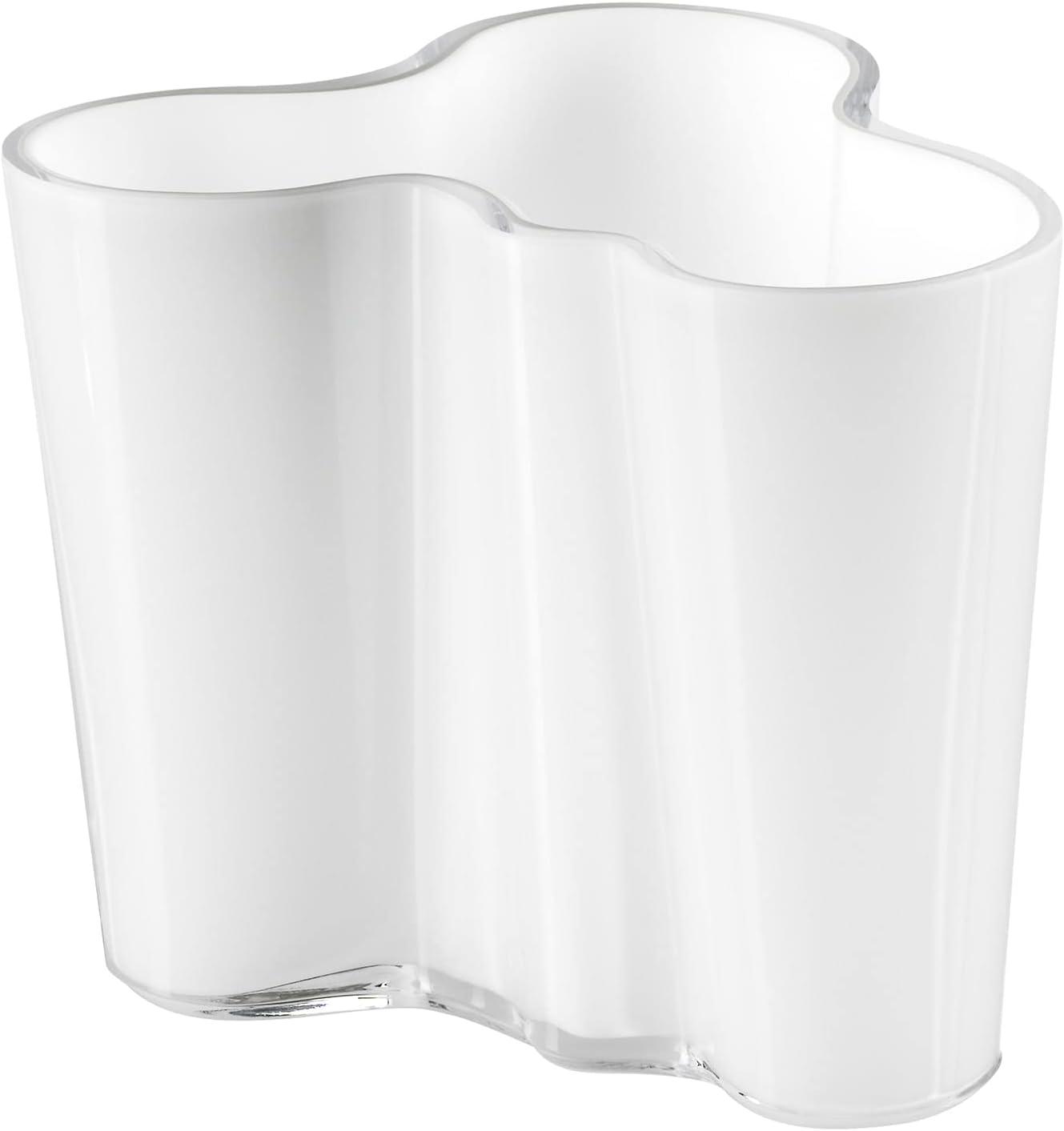 Iittala Aalto 3-3/4-Inch White Glass Vase