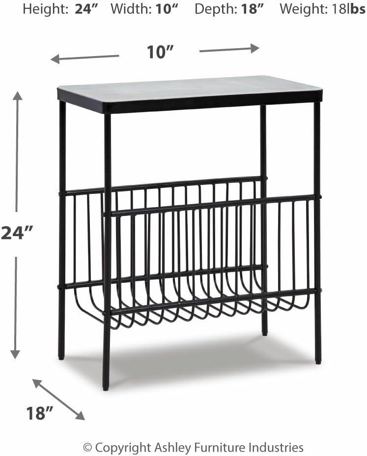 Signature Design by Ashley Contemporary Issiamere Accent Table  Black/White