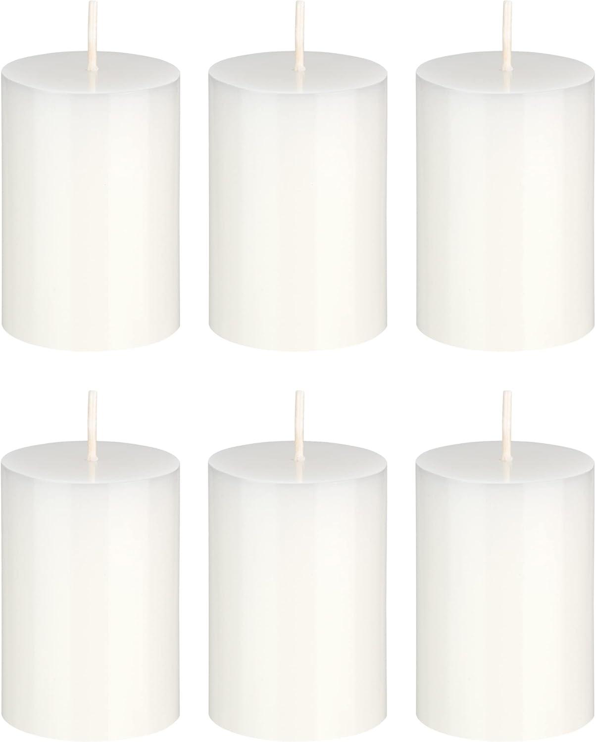 Mega 2" x 3"Unscented Round Pillar Candle, White
