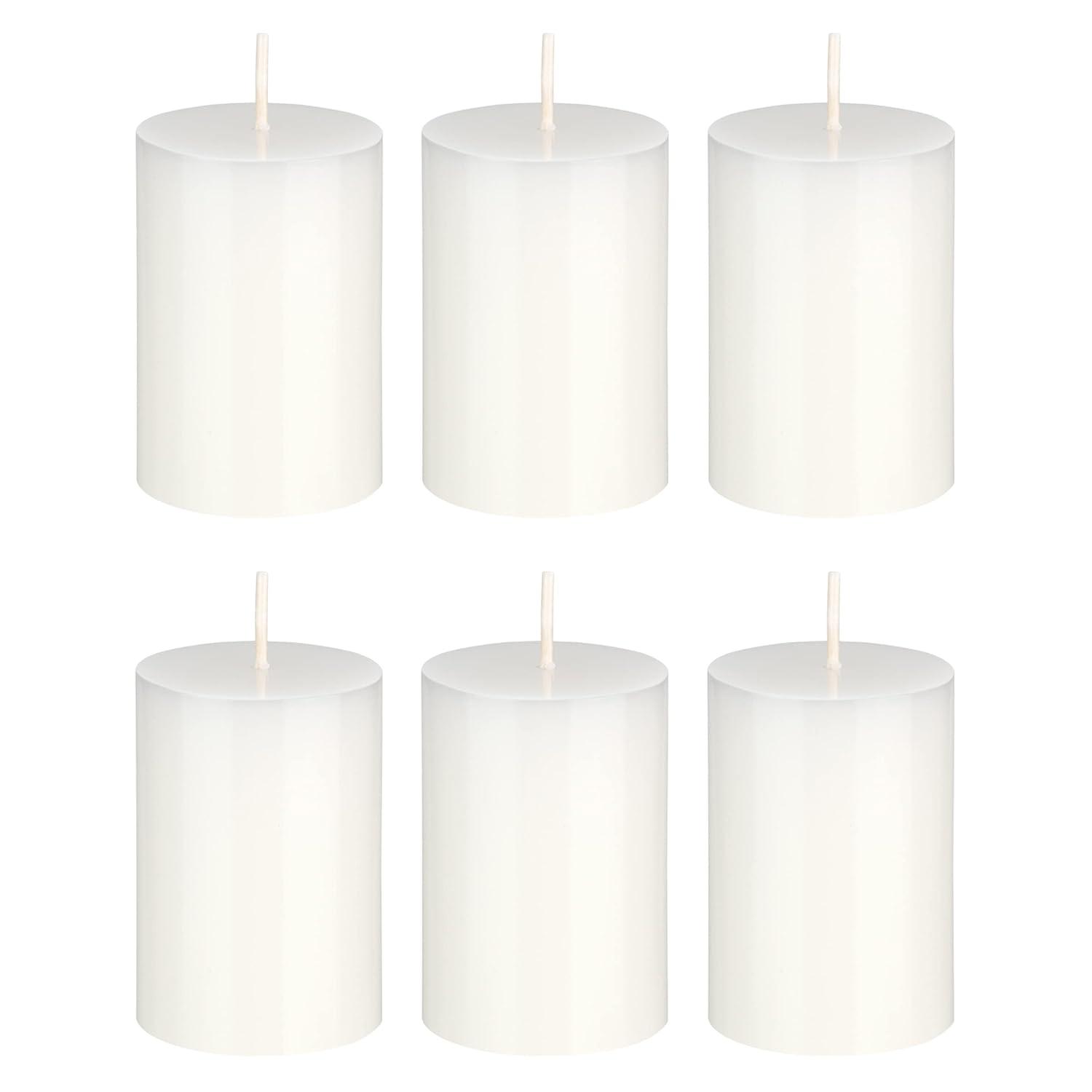 Mega 2" x 3"Unscented Round Pillar Candle, White
