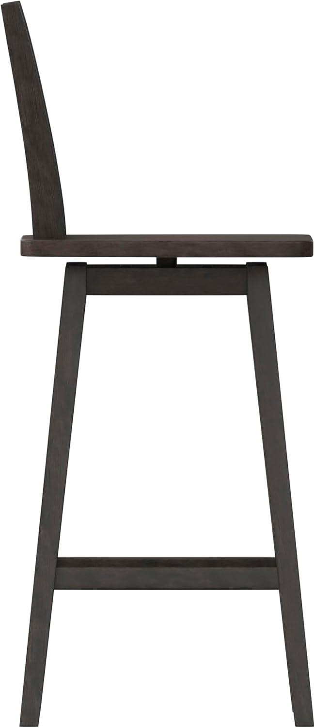 Taylor & Logan Bakersville Modern Farmhouse Wooden Swivel Bar and Counter Stool