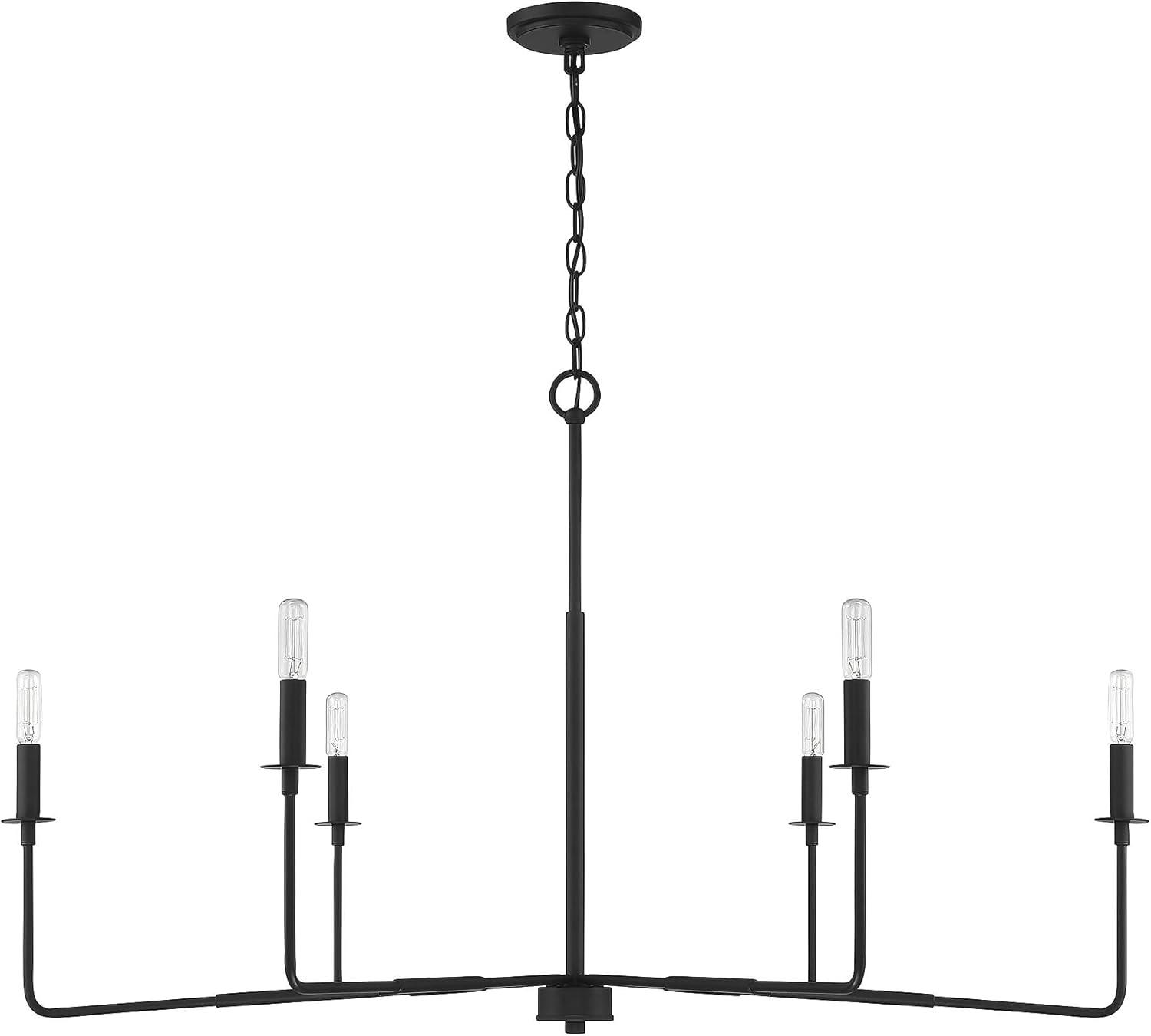 Savoy House Salerno 6 - Light Chandelier in  Matte Black