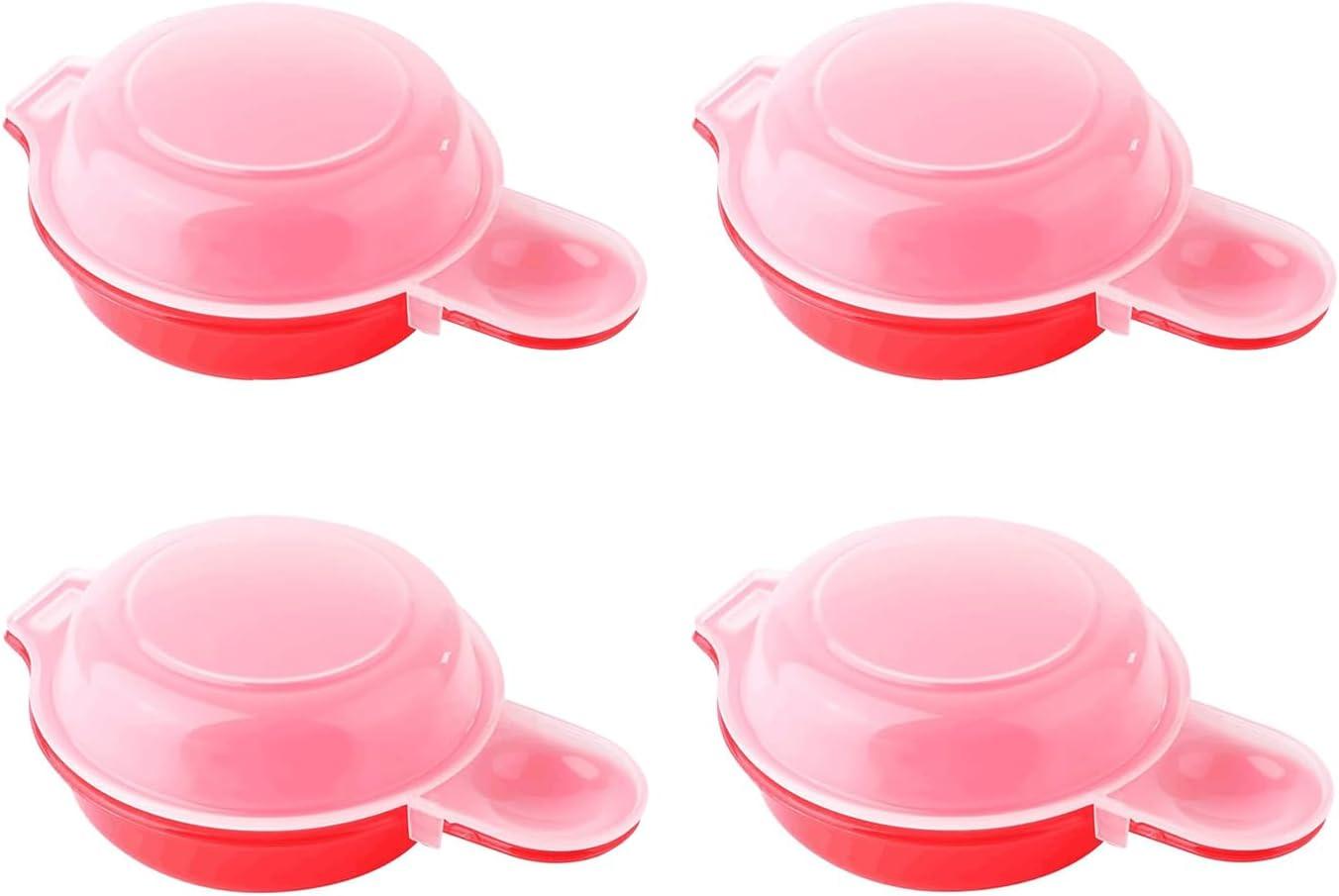 4 PCS Microwave Egg Cooker, Mini Egg Poacher Cooker, Quick and Simple Omelette Maker for Egg Sandwich, Egg Hamburg