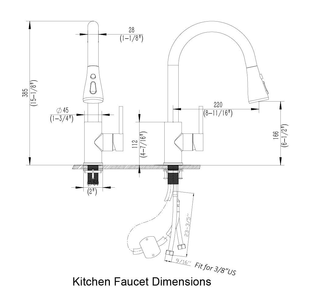 VIBRANTBATH Pull Out Kitchen Faucet