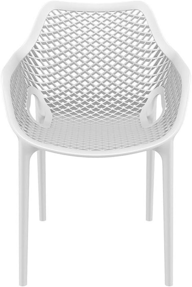 Modern Air XL White Polypropylene Outdoor Dining Chair