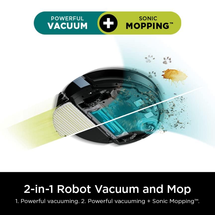 Shark AI Ultra Robot Vacuum and Mop with Matrix Clean Navigation, CleanEdge Technology, Perfect for Pet Hair, Compatible with Alexa, Black (Renewed)