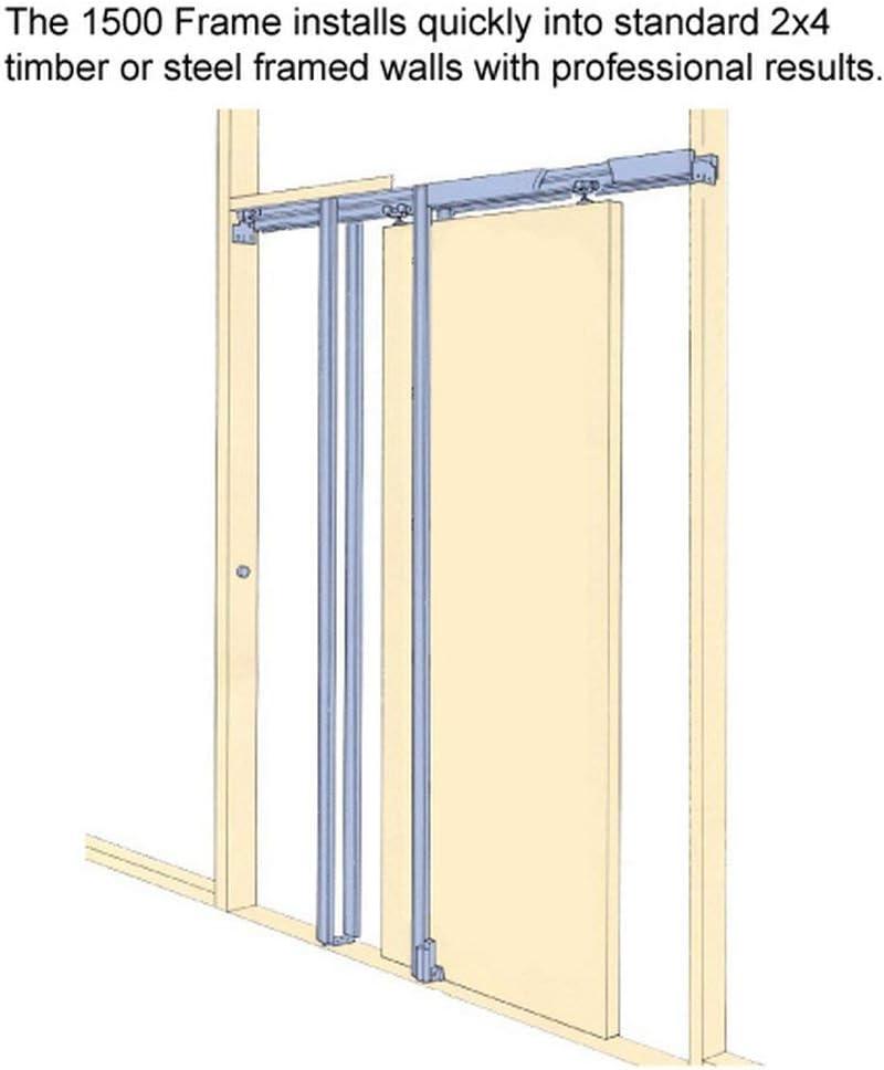 SARTODOORS Felicia Clear Glass Sliding Closet White Doors