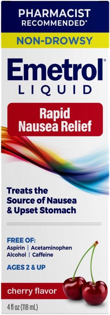 Emetrol Liquid Non-Drowsy Nausea Relief - Cherry Flavor - 4fl oz