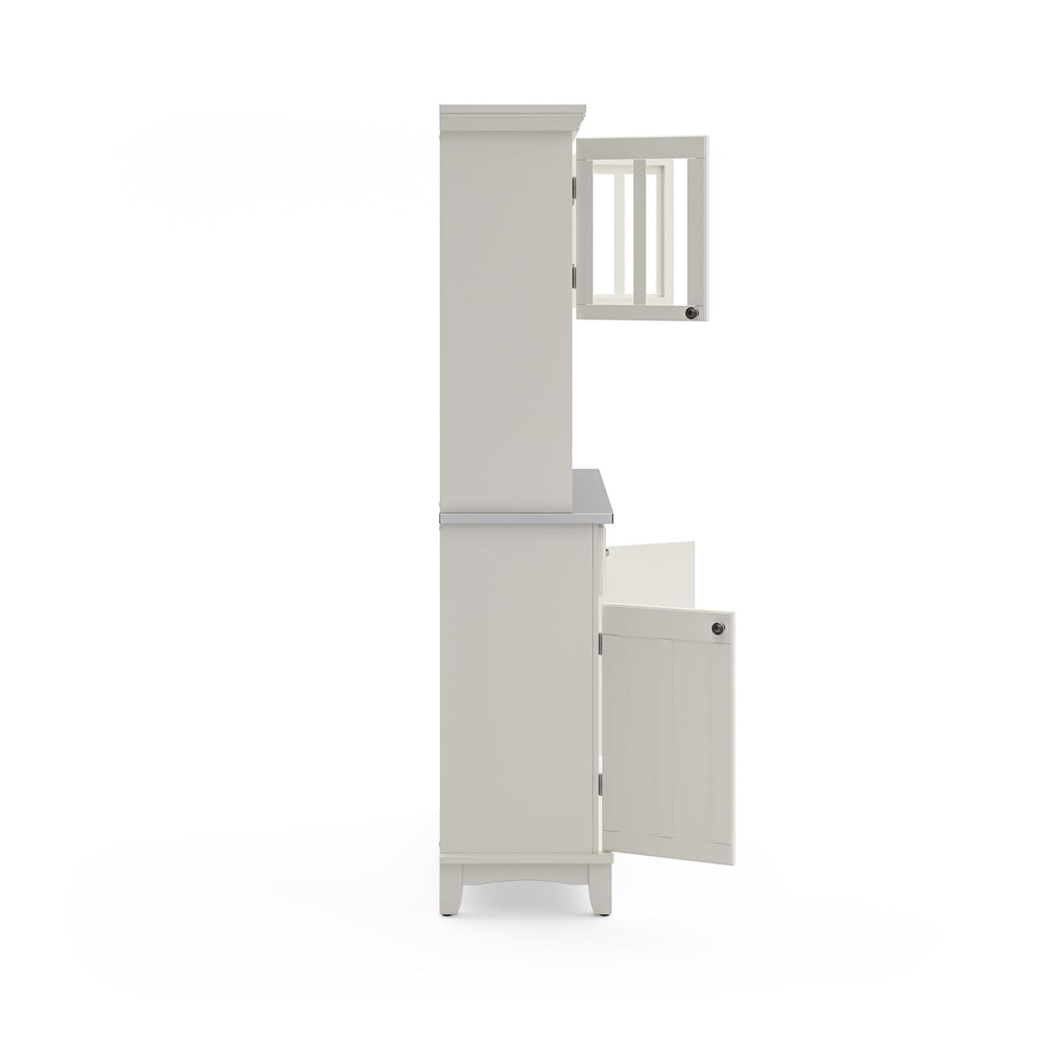 Stainless Top and Hutch Sideboard Buffet Servers- Home Styles