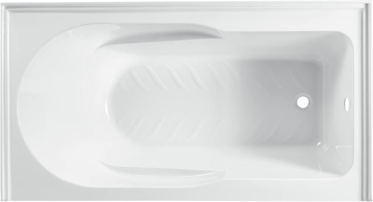 Concorde 60" x 32" Acrylic Glossy White, Alcove, Integral, Apron Bathtub