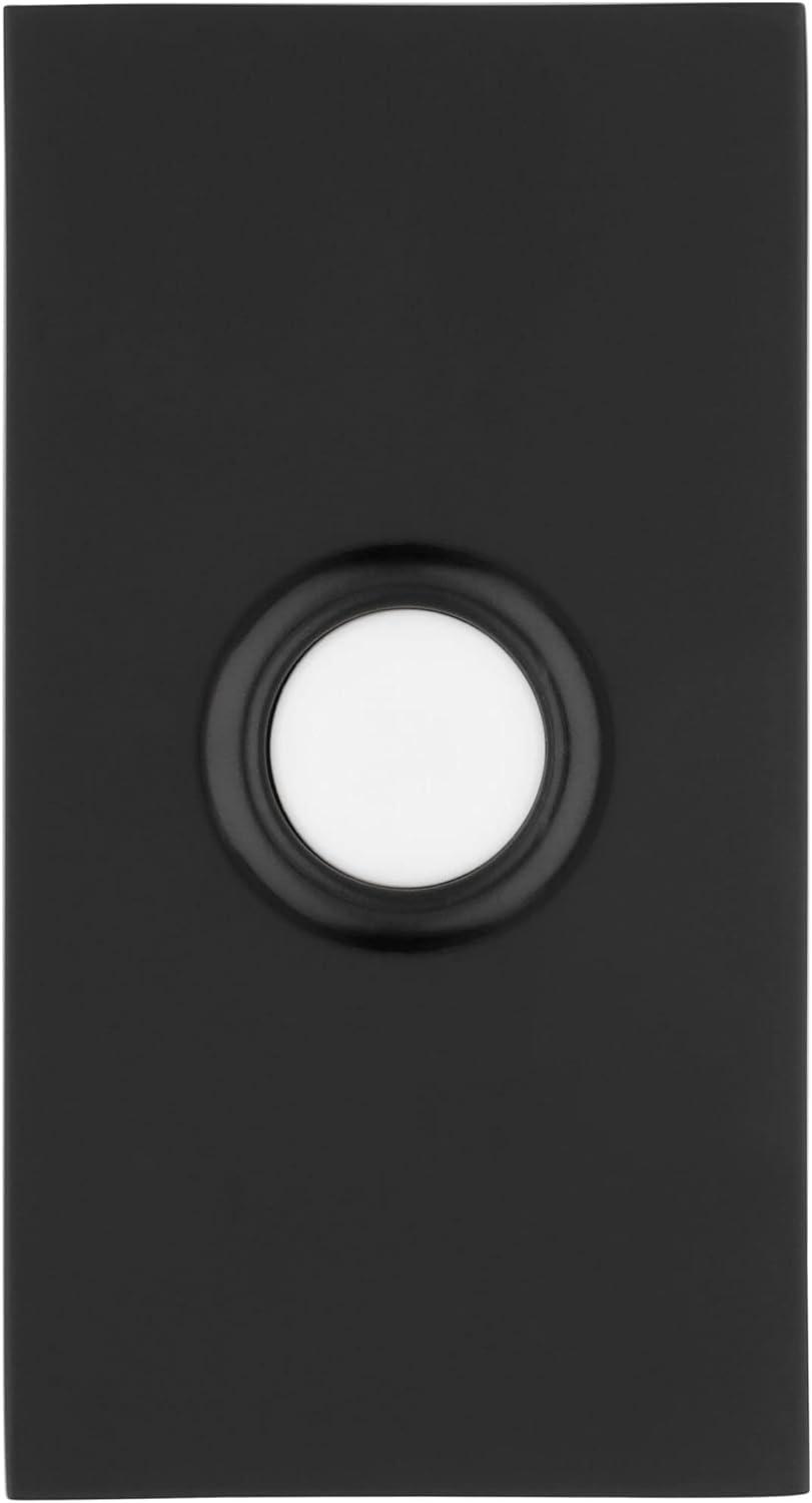 Satin Black Illuminated Rectangular Door Bell Button