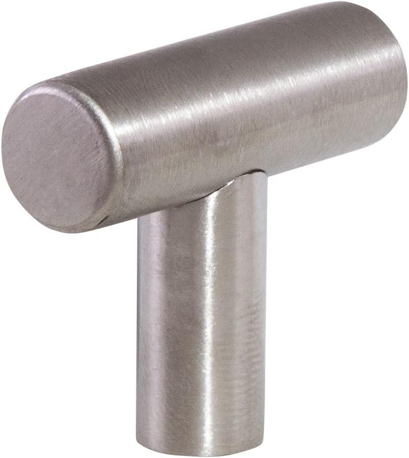 Stainless Steel T-Handle Cabinet Knob with Mounting Hardware