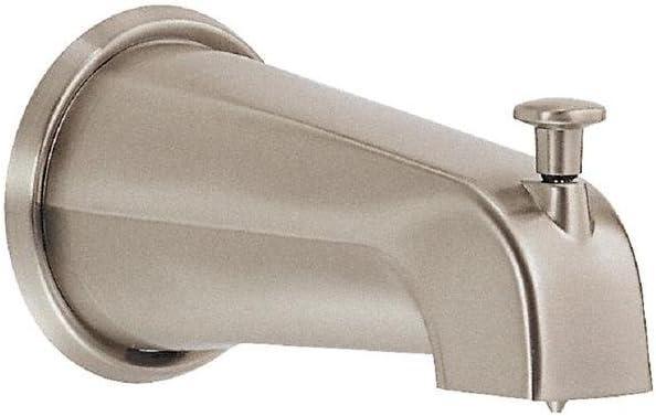 Brushed Nickel Wall Mounted Tub Spout with Diverter