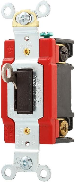 Industrial Grade Red and Black Locking Toggle Switch