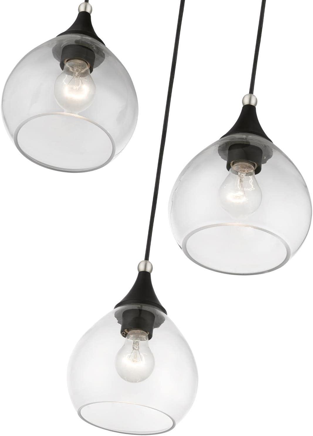 Livex Lighting Catania 3 - Light Pendant in  Black/Brushed Nickel