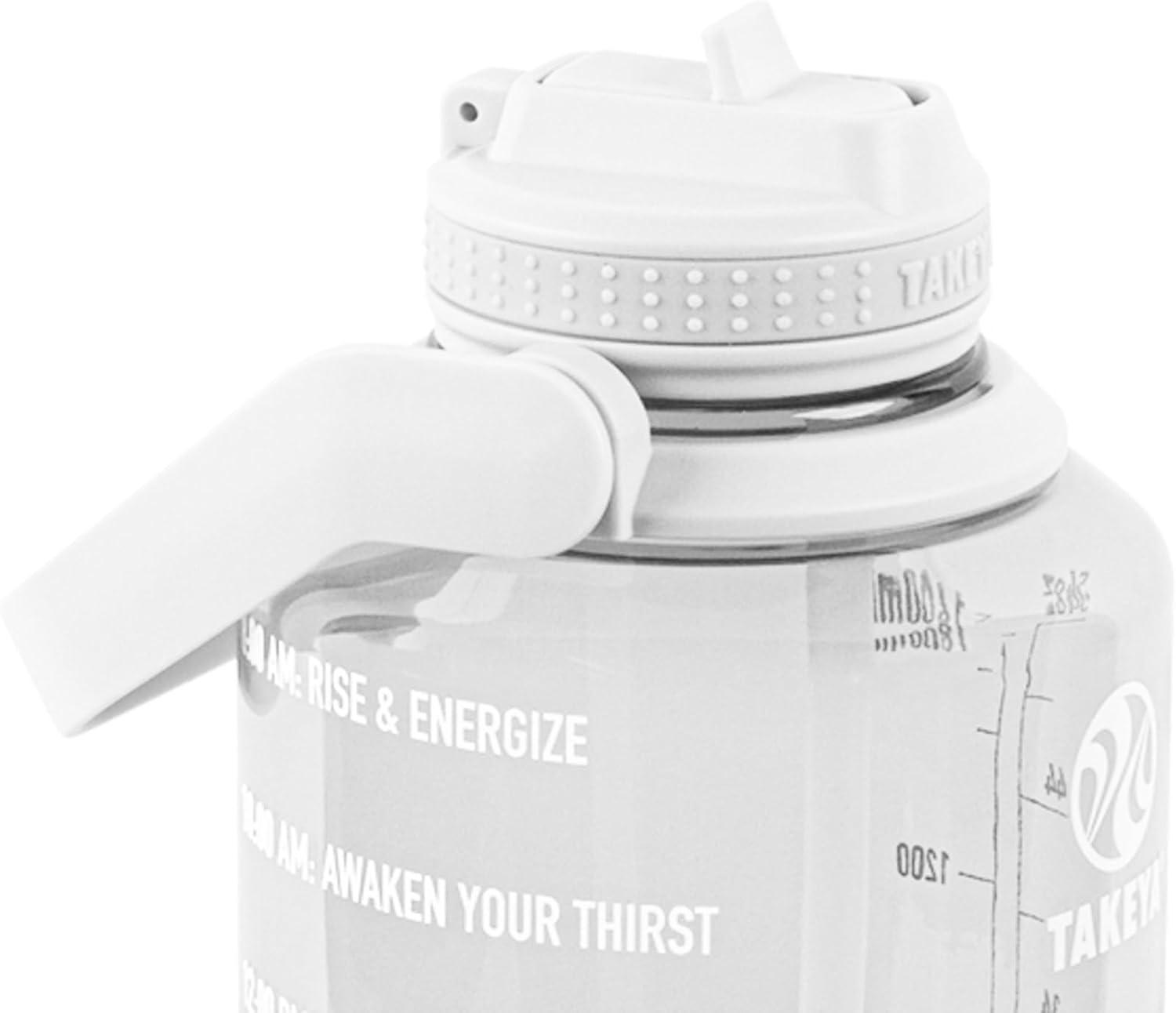 Takeya 885395541426 Tritan Bottle, Straw Lid and Extra Large Carry Handle Cloud White 64oz