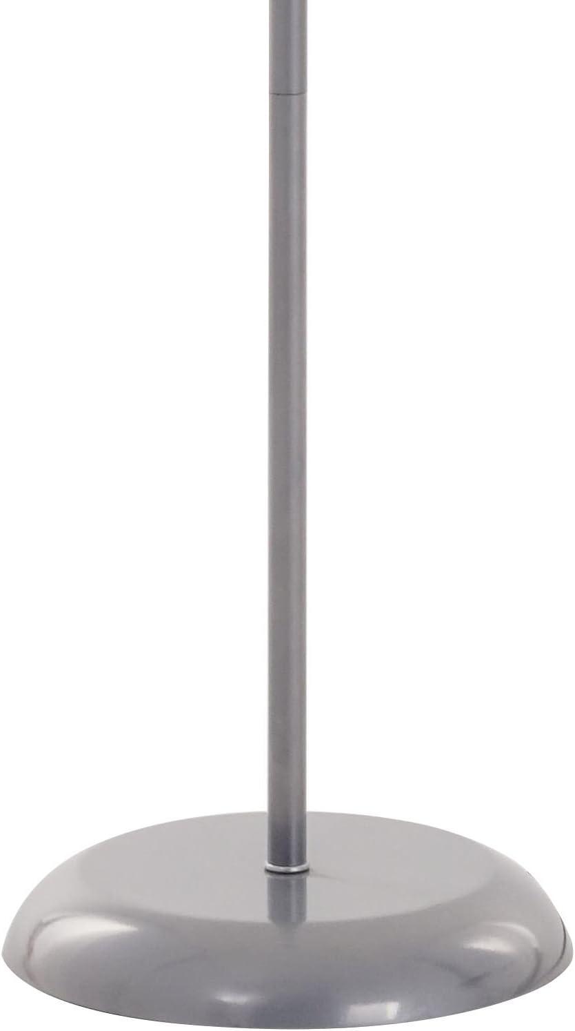 Silver Adjustable 3-Way Torchiere Floor Lamp