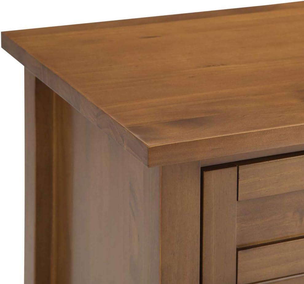 Simpli Home Warm Shaker 24"W Solid Wood Bedside Table with Two Drawers