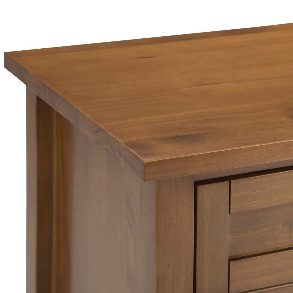 Simpli Home Warm Shaker 24"W Solid Wood Bedside Table with Two Drawers