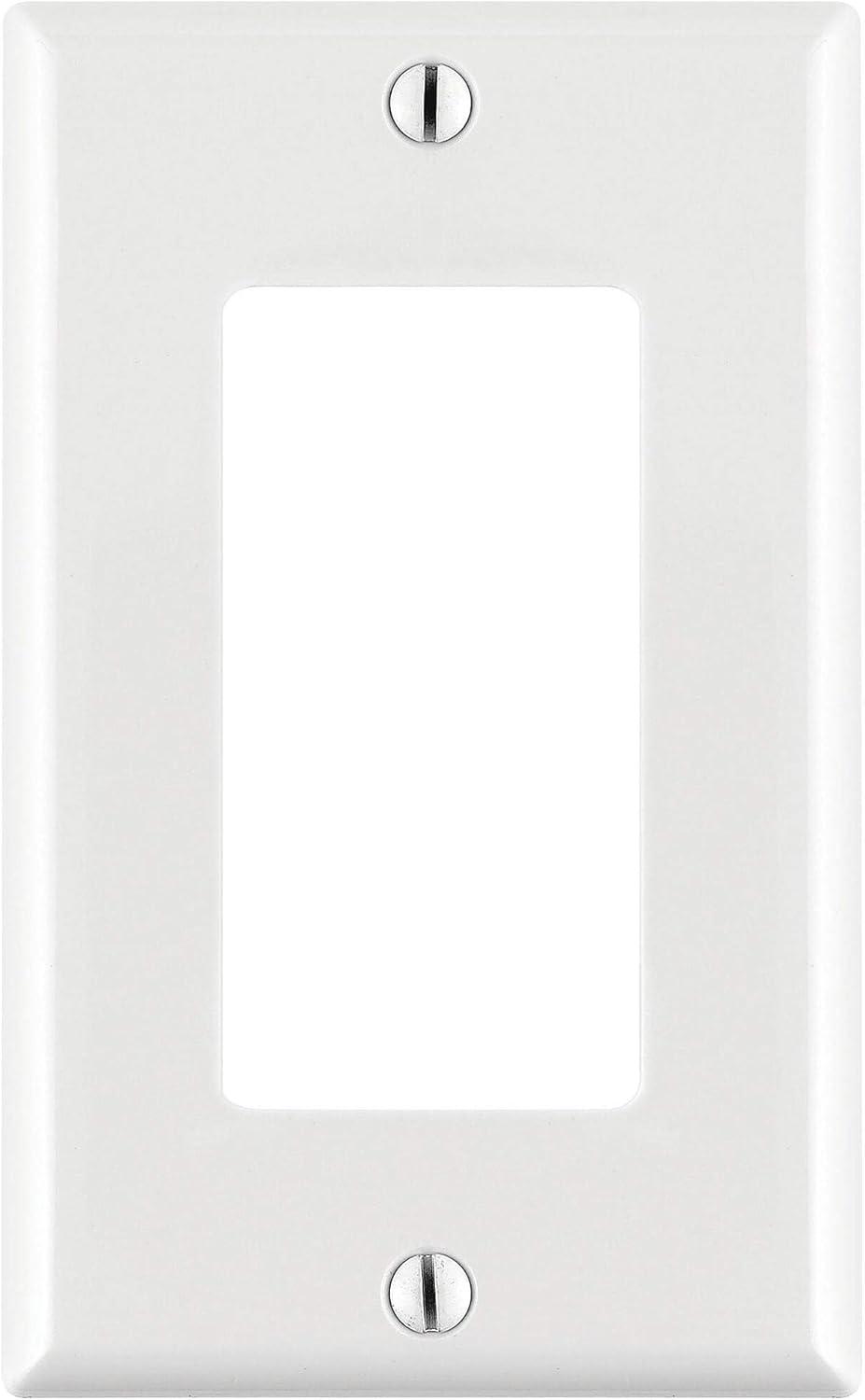 Cmple - [10 PACK] White Standard 1-Gang Blank Decora Wall Plate, Polycarbonate Thermoplastic Panel GFCI Electrical Wall Plate Single-Gang Cover