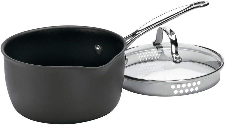 Cuisinart 6193-20P Chef's Classic Non-Stick Hard Anodized 3-Qt. Cook and Pour Saucepan with Cover