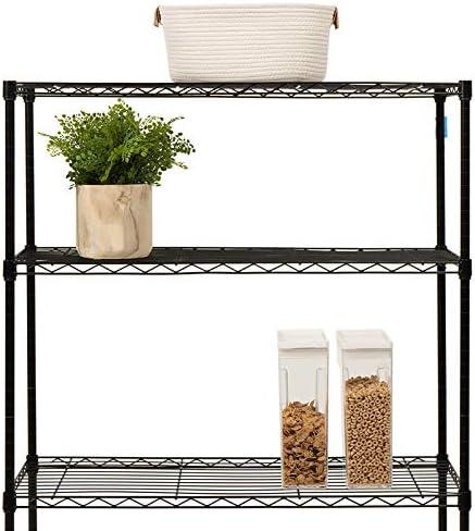 YRLLENSDAN Adjustable 4 Tier Wire Shelving Unit Rack, 36Lx14Wx54H Metal Bathroom Storage Shelves for Bedroom Heavy Duty Metal Shelves for Storage Kitchen Garage