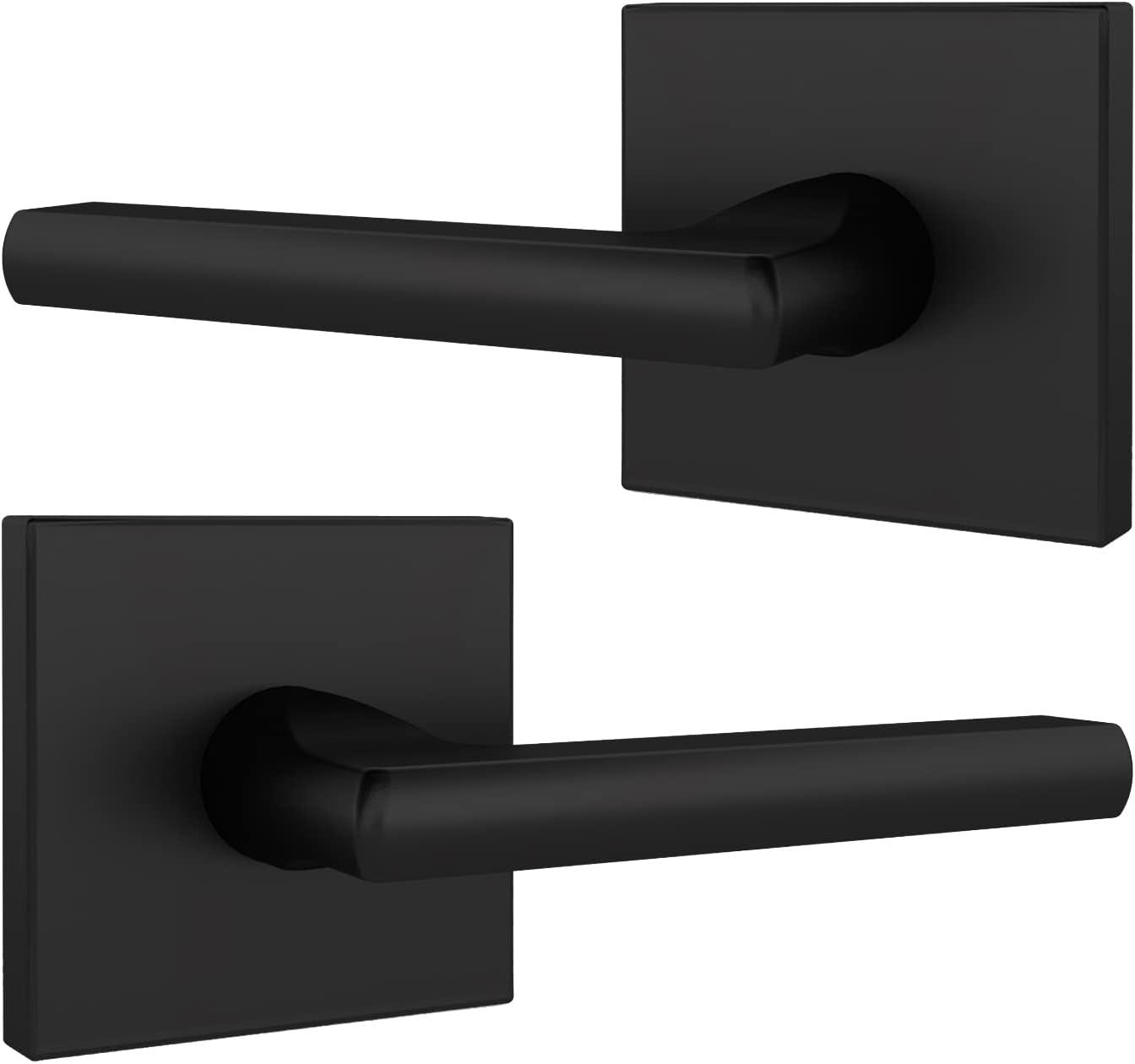 Matte Black Stainless Steel Dummy Lever Door Handle Set