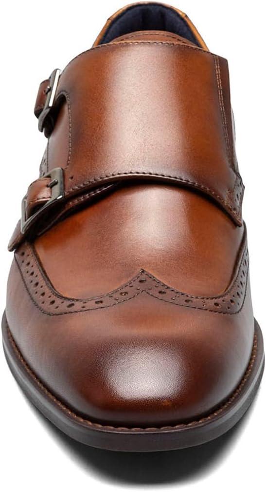 Cognac Genuine Leather Double Monk Strap Formal Shoes