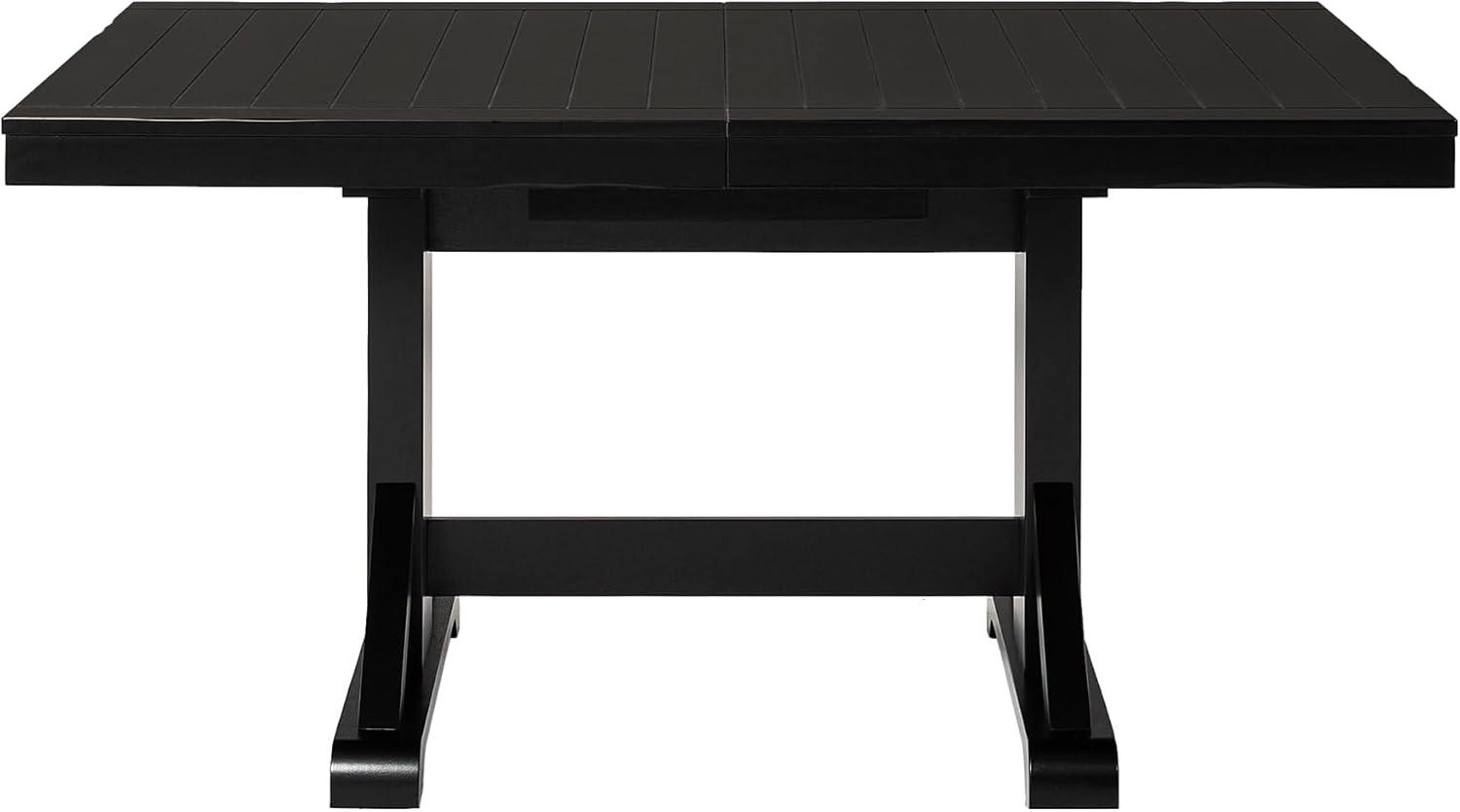 Walker Edison Modern Farmhouse Expandable Dining Table - Antique Black