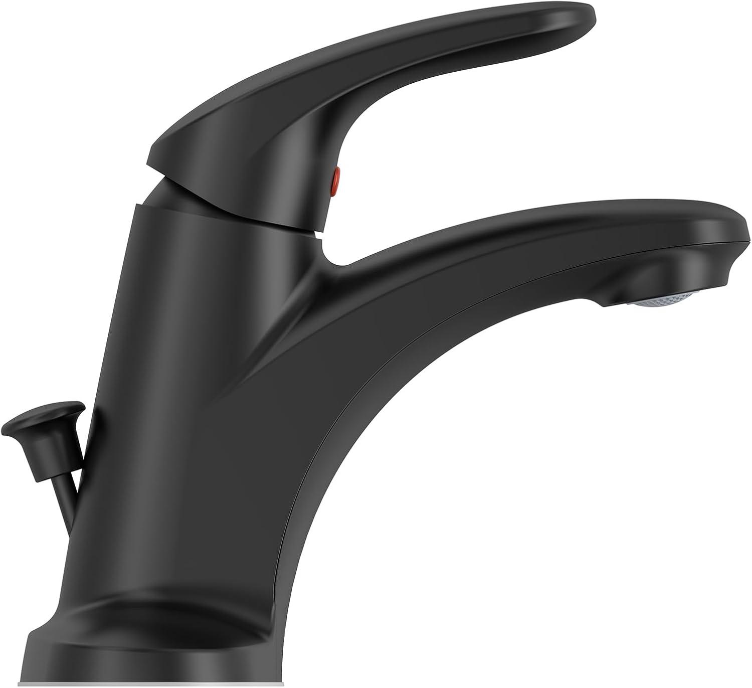 Matte Black Single-Handle Modern Bathroom Faucet